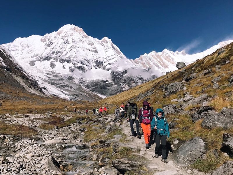 Annapurna Base Camp with Machapuchare mountain view